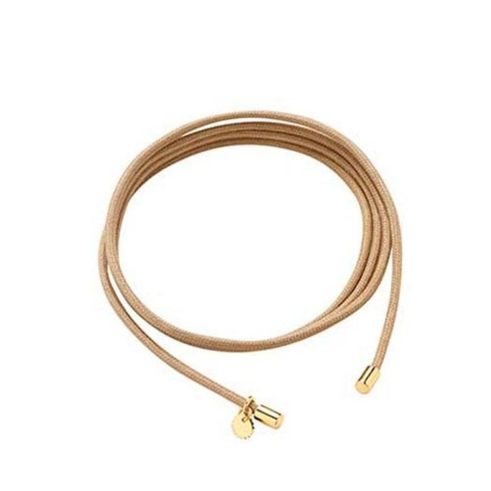 India Hicks Mr Mrs Cord Necklace - Khaki/Gold